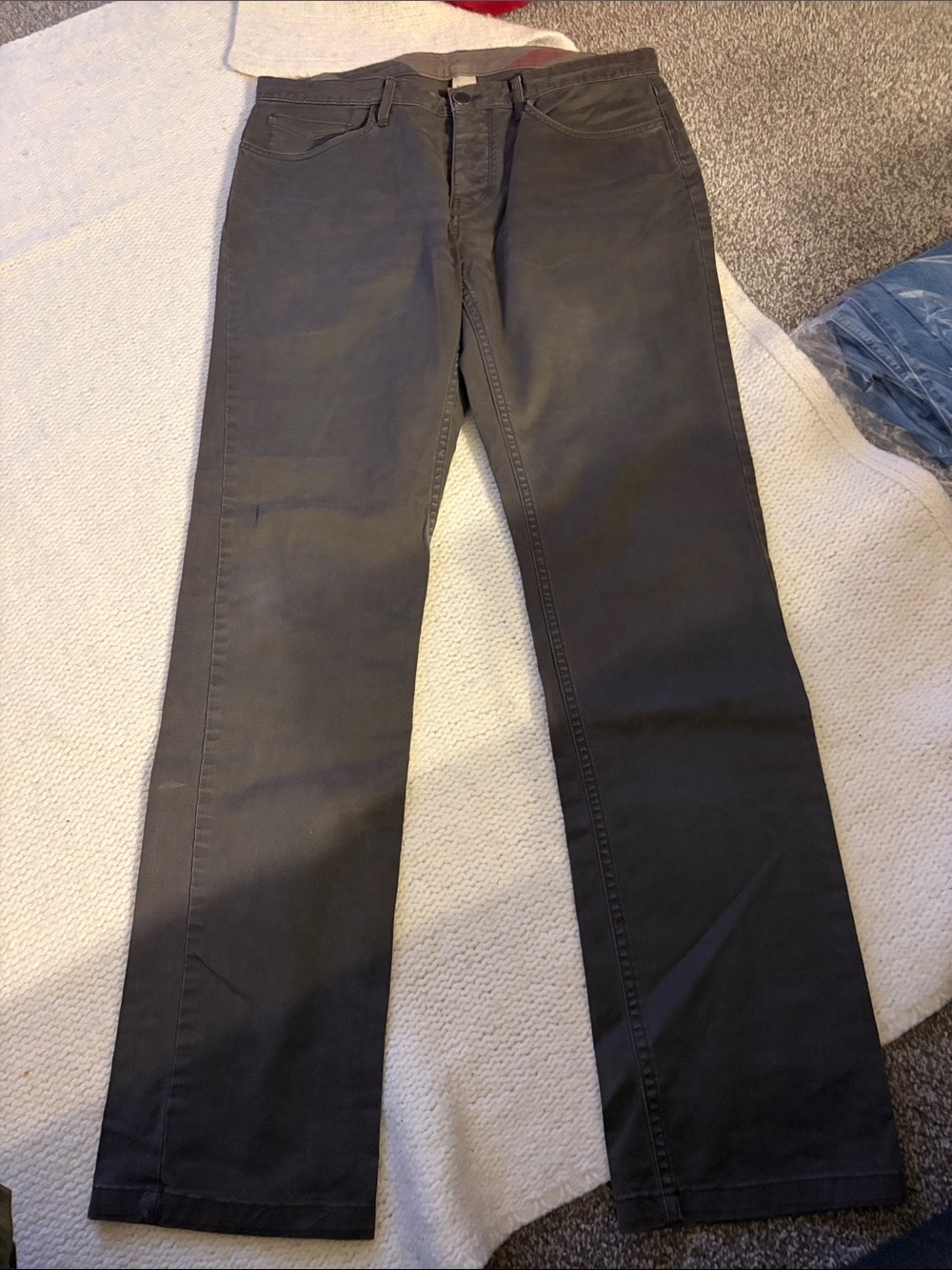 Burberry Charcoal Gray Cotton Pants